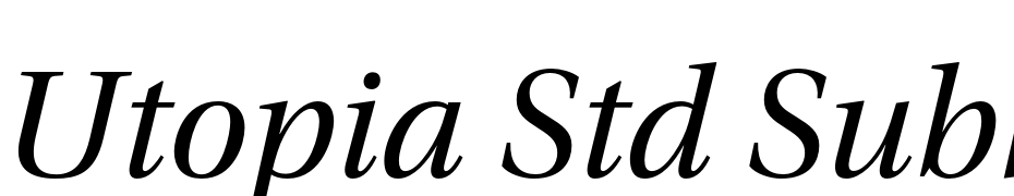Utopia Std Subhead Italic Yazı tipi ücretsiz indir